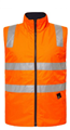 Vest WORKCRAFT Hi Vis Reversible Fleece with Silver Reflective Tape on Outer Side No Tape on Reverse Inner Side WW9023