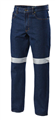 Jeans Yakka Foundations 145oz Enzyme Wash Denim with Reflective Tape