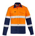 Shirt SYZMIK Mens Lightweight Bio Motion Long Sleeve 100 Cotton Shirt with ALTUS TRAFFIC Logo Front Left Hand Side Zero Logo Front Right Hand Side