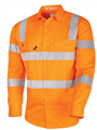 Shirt Lightweight VIC Rail Hi Vis Drill Shirt with Silver Reflective Tape