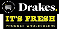 Embroidery DRAKES ITS FRESH PRODUCE WHOLESALERS Logo Front Left Hand Side Wearingon ShirtsYellow Black  White Logo