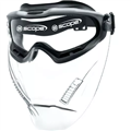 Goggle Spartan Grey Frame Clear Titanium Lens  Visor