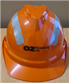 Safety Cap Elite VGard Orange with OZ  Logo  Visitor  Silver Reflective Tape on Sides  Back