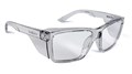 Spec Bolle STKS 420 Safety Spec with Clear PC Lens PLATINUM ASAF  Crystal Frame