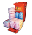 Spill Kit Hazchem Economy Spill Kit  240 Litre Wheelie Bin Kit  Absorbent Capacity Up to 150 Litres