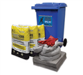 Spill Kit General Purpose Budget Spill Kit with 240 Litre Blue Wheelie Bin  Absorbent Capacity Up to 202 Litres