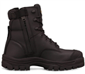 Boot OLIVER Lace Up and Zip Sided Water Resistant Composite Toe Cap  Toe Scuff Protection  Colour Black
