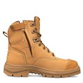 Boot OLIVER Lace Up  Zip Nubuck Hi Leg Bump Cap WHEAT