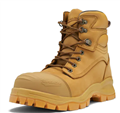 Boot Ankle Zip Lace Up Zip Sided Bump Cap  Wheat