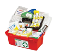 First Aid Kit Portable Polypropylene National Workplace First Aid Kit in Red Carry Case