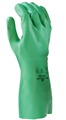 Glove Unsupported Unlined Green Biodegradable Nitrile Flock Lined Chemical Res Against Solvents Water Res 355mm