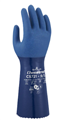 Glove Nitrile Seamless 14 Blue Chemical Resistant Anti Slip Grip Glove