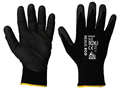 Glove Nexus Eco Black 13g Polyester Shell Foam Nitrile Palm Coating for Oil Wet  Dry Grip  Lint Free