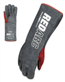 Glove Worx Force360 RedArc Premium Leather Welding Glove with Full Cotton Fabric Liner  Kevlar Stitching  406mm Long