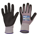 Glove MaxiPro Palm Dipped Nitrile  Water Based PU Foam Coating Seamless 15 Gauge Nylon Fused Lycra Shell