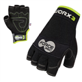 Glove Worx Original Fingerless Mechanics Glove Synthetic Neoprene Palm for Vibration Control with 4 Way Spandex Liner