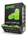 Earplug Tapered Class 5 Uncorded EPIC Bullet Earplug 26dB Box 200