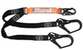 Lanyard Webbing Shock Absorbing Single 1 x Snap Hook 2 x Double Action Scaff Hook  2 Metre