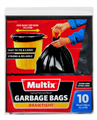 Garbage Bags 90cm x 80cm 76L Multix Extra Large Extra Wide  with draw string  Pack 10