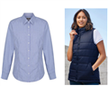 Ladies Corporate Option 4 Ladies Checked Shirt and Ladies Quilted Vest