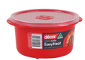 Decor Microsafe Red 800ml Round Container