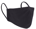 Face Mask ReUsable 2 Ply Cotton Face Mask BLACK with Logo OZ MINERALS Running Upwards On Side Of OZ in WHITE LOGO IN WHITE on BLack Mask