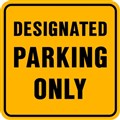Sign Designated Parking Area 450mm x 300mm Metal