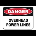 Sign Danger Overhead Powerlines  600x450mm  Poly 872036