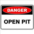Sign Danger Open Pit 450 x 300mm Metal 832305