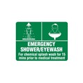 Sign Emergency ShowerEyewash 450 x 300mm Metal 841541