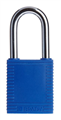 Padlock Blue Height 85mm 38 x 6mm Shackle