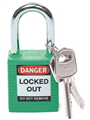 Padlock Green Height 85mm 38 x 6mm Shackle
