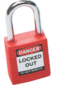 Padlock Red Height 85mm Keyed Differently 38 x 6mm Shackle 0410RED