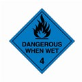 Sign Diamond 270mm x 270mm Metal  Dangerous When Wet 4