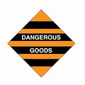 Sign Metal 270 x 270mm Diamond Dangerous Goods