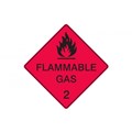 Sign Flammable Gas 2 Self Adhesive Pk 5 150 x 150
