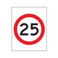 Sign Metal 600 x 450mml  Speed Limit 25
