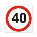 Sign 40k In Roundel 600 x 450mm Metal