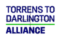 Embroidery TORRENS TO DARLINGTON ALLIANCE Logo Front Left Hand Side Wearingon Chambray  Checkered ShirtsInk Navy  Green Logo58mmWide 33mmHigh