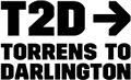 Embroidery T2D TORRENS TO DARLINGTON Logo Front Left Hand Side Wearingon Orange HiVis garmentsBLACK Logo
