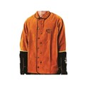 Jacket Red Chrome Leather Welders Kevlar Stitched