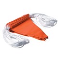 Flagged Bunting HiVis Orange PVC   30 Metres 