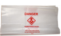 Bag Asbestos Disposable Labelled Clear Bag  Features Red Health Danger Pictorgram  1100mm x 700mm x 200mcns