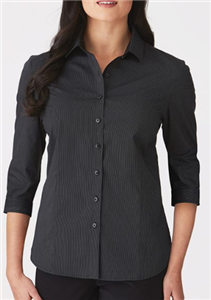 Shirt CITY COLLECTION Ladies Xpresso 100 Cotton with Natural Stretch SemiFitted 34 Sleeve Shirt