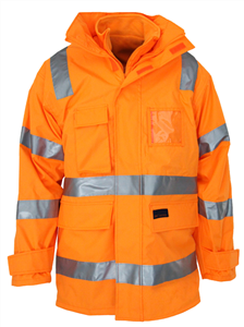 Jacket Hi Vis 6 in 1 VIC Rail Jacket with Silver Reflective Tape