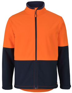 Jacket Hi Vis Three Layer Softshell Jacket 100 Polyester Mechanical Stretch Bonded Fabric with Full Zip