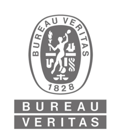 Embroidery Bureau Veritas Logo Front Left Hand Side Wearingon Black  Dark Upper GarmentsWHITE  Black Logo
