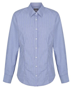 Shirt Gloweave Westgarth Womens Gingham Long Sleeve Shirt NAVY