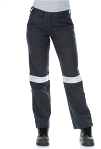 Trousers Womens FLAREX FR PPE2 HRC2 Modacrylic Inherent Ripstop Cargo with Silver Reflective Tape