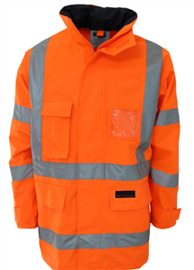 Jacket Biomotion Hi Vis Breathable Rain Jacket with Silver Reflective Tape DNC